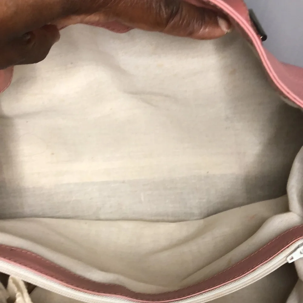 Women's Pink Leather Satchel Shoulder Bag